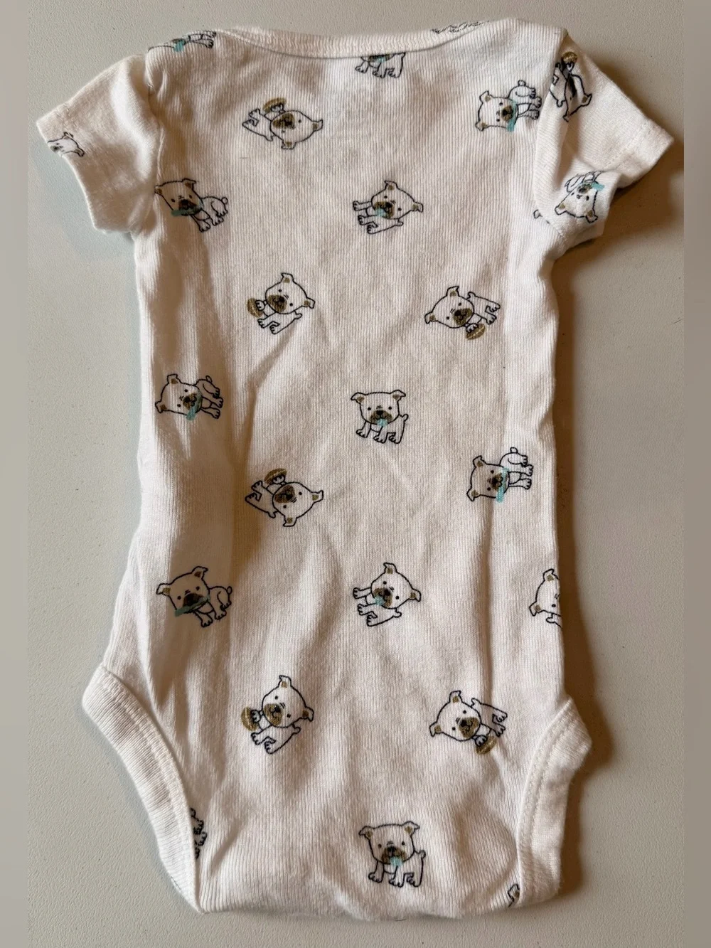 Carter's White Newborn Baby One Piece Bodysuits - Pack of 2, White with Dogs